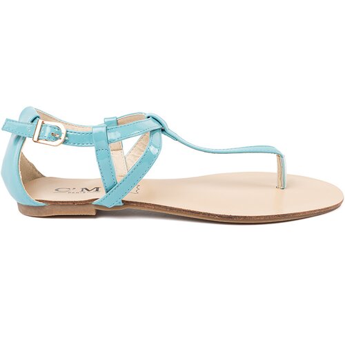 Shelvt Women's blue sandals in flip-flop style Cene