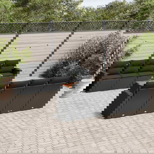 vidaXL 9-dijelni set vrtnih sofa s jastucima crni od poliratana Cijene