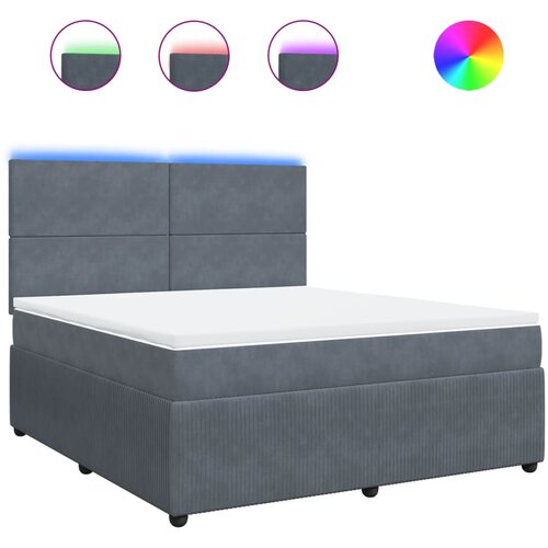 Maison Chic Box spring postelja - Vzmetna postelja z vzmetnico temno siva 180x200 cm žamet SL23549, (21891474) Cene