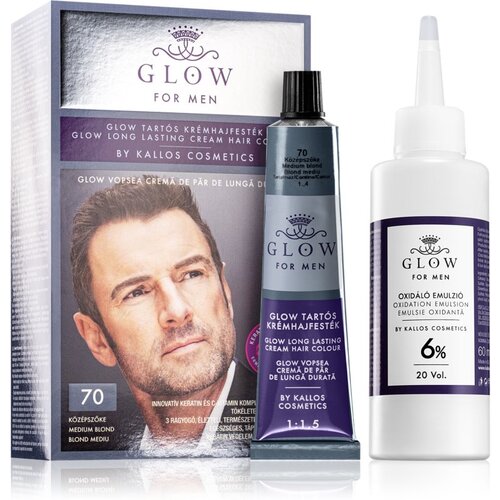 Kallos Glow For Men permanentna barva za lase za moške odtenek 70 Medium Blond Cene