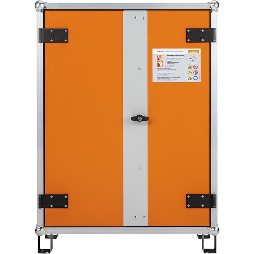 Cemo Varnostna omara za polnjenje akumulatorjev, možnost priklopa požarnega alarma, ŠxGxV 830 x 660 x 1110 mm, 400 V, oranžne/sive barve Cene