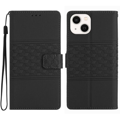 INORCO Ovitek za telefon iz PU usnja + TPU za iPhone 14, ovitek za telefon z retro vtisnjenim vzorcem in stojalom, denarnica, proti dotiku kože proti padcem, (22036740) Slike
