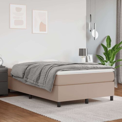  Box spring posteljni okvir kapučino 120x200 cm umetno usnje, (20737969) Cene