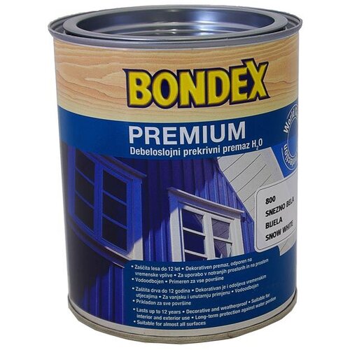 BONDEX Pokrivna za&amp;scaron;tita za drvo Premium 0.75l bela Slike