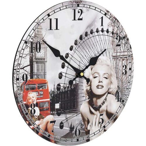 vidaXL Starinska stenska ura Marilyn Monroe 30 cm, (20939084) Cene
