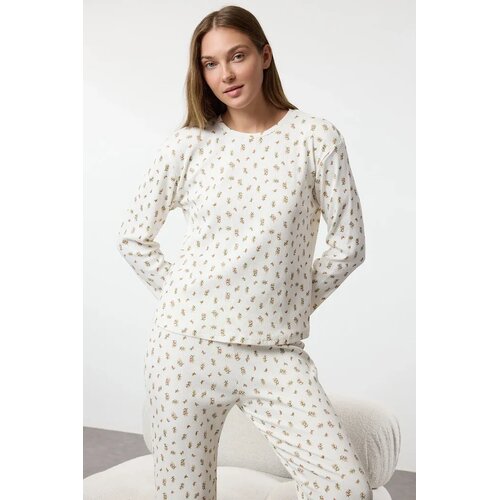 TRENDYOLMILLA Ženski set pidžame Thmaw25Pt00194, Krem Cene
