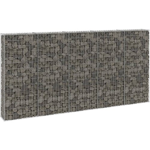 vidaXL gabionska stena s pokrovi iz pocinkanega jekla 300x30x150 cm Cene
