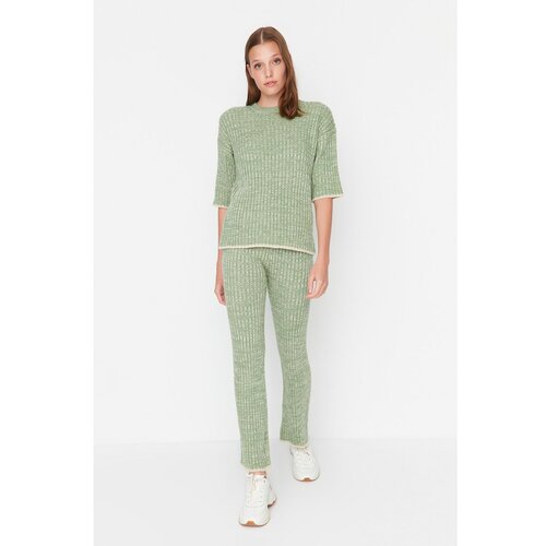 Trendyol Green Gradient Patterned Knitwear Bottom-Top Set Slike