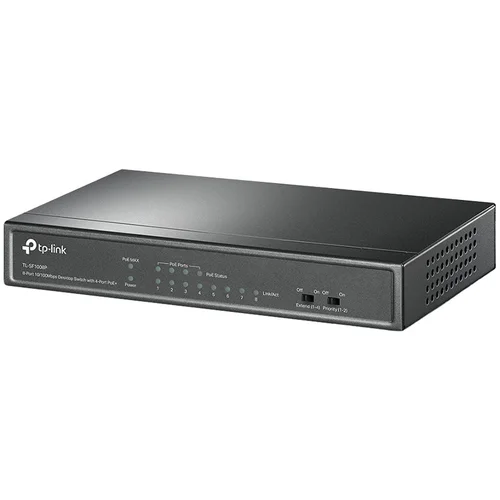 Switch TP-Link Tl-SF1008P 8-port 10/100Mbps Desktop PoE 8 10/100Mbps RJ45 ports including 4 PoE