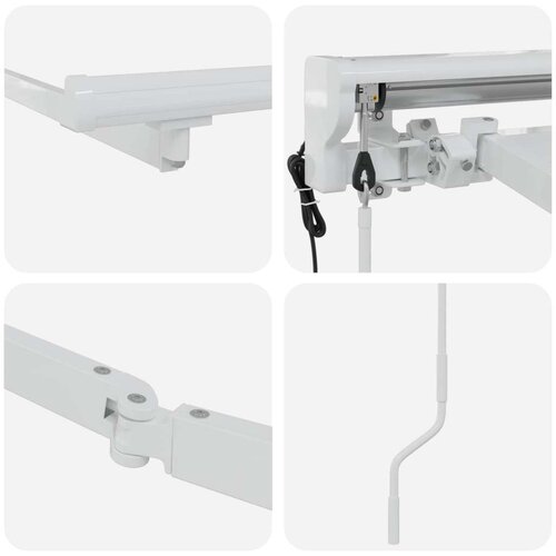  Električni zložljivi okvir tende Bela 5 &amp;times; 3,5 m Jeklo, (5000206981) Slike