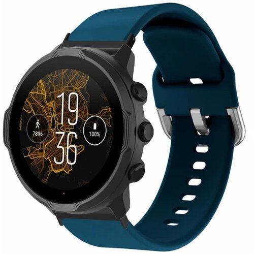  Silikonska narukvica 24mm za sat Suunto Spartan Sport Wrist HR Baro / Suunto 7 - Dark Blue Cijene