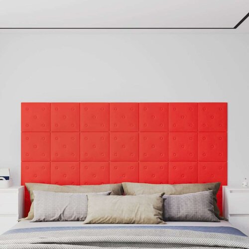  Zidne ploče od umjetne kože 12 kom crvene 30 x 30 cm 1 08 m² Cijene