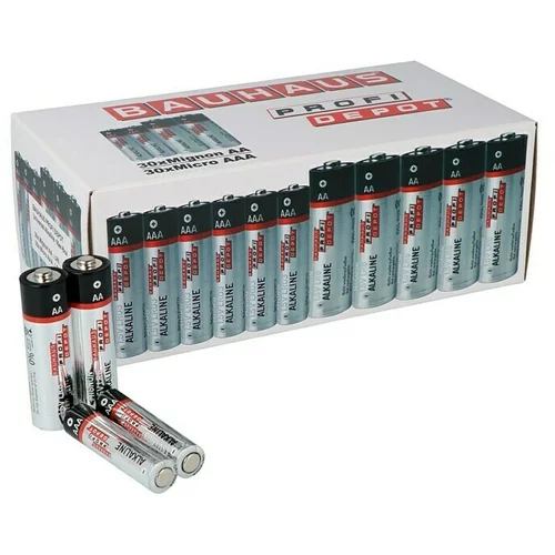 BAUHAUS Set baterij Profi Depot (Mignon AA, Micro AAA, 60 kos)