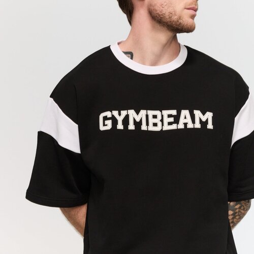 GymBeam Mu&amp;scaron;ka majica Premium Heavyweight Varsity Black S Slike