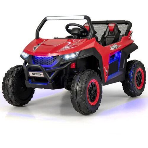  2-sjedalni dječji auto s 2.4G daljinskim upravljačem, 12V, s glazbom i farovima, 118 x 74 x 71 cm Slike