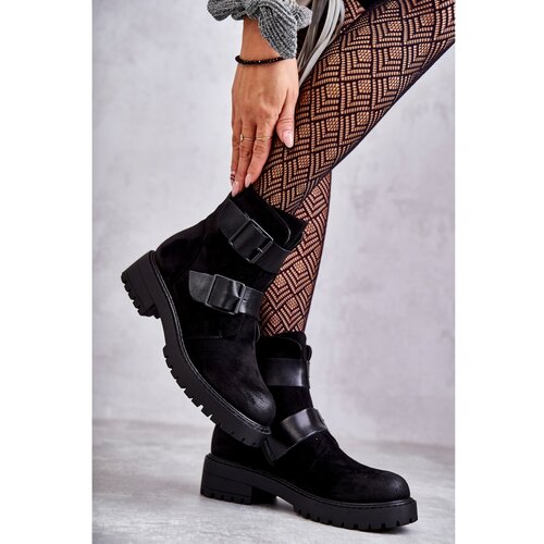 Kesi Suede Women's Boots With Zipper Black Gritta Slike
