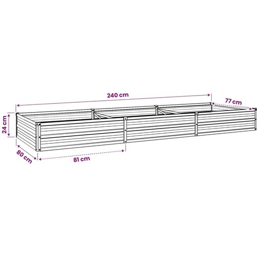  Povi&scaron;eni vrtni krevet Zelena 240 x 80 x 24 cm - 240 x 80 x 24 cm Zelena Cijene
