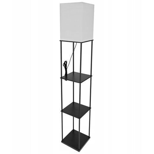  podna lampa sa policama 1xE27/40W/230V crna/bela Slike