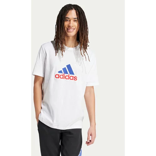 Adidas Pamučna majica za muškarce, boja: bijela, s tiskom, IS3234
