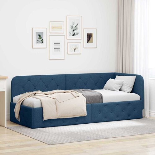  Kutni okvir kreveta Plava 80 x 200 cm tkanina Cijene