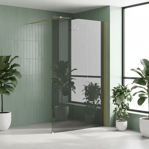 Rea Stena za prhanje Flexi Grey / Gold 120 Cene