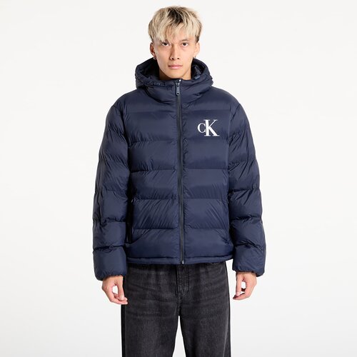 Calvin Klein Jopica Jeans Ls Nylon Monogram Puff Jacket Blue L Cene