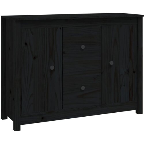 Maison Chic Komoda - Predalnik črna 100x35x74 cm trdna borovina, (21716243) Slike