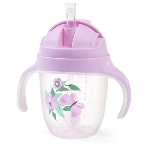 BabyOno neprolijevajuća ča&amp;scaron;a sa slamkom, lila Slike
