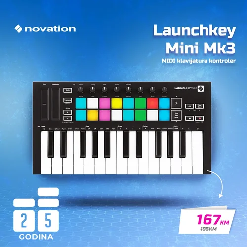 Novation Launchkey Mini Mk3 MIDI klavijatura kontroler