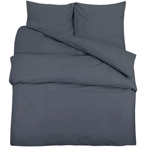 Maison Chic Komplet posteljnine - Posteljnina antracit 240x220 cm bombaž, (21786755) Cene