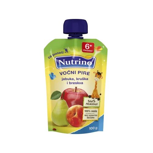 Nutrino pouchers jabuka, kru&scaron;ka i breskva 100g Cijene