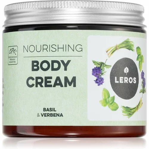 Leros Body cream basil & verbena krema za telo za prehrano in hidracijo 200 ml