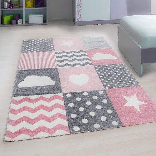 Ayyildiz Carpets Rožnato-siva otro&amp;scaron;ka preproga 140x200 cm Kids &amp;ndash; Slike