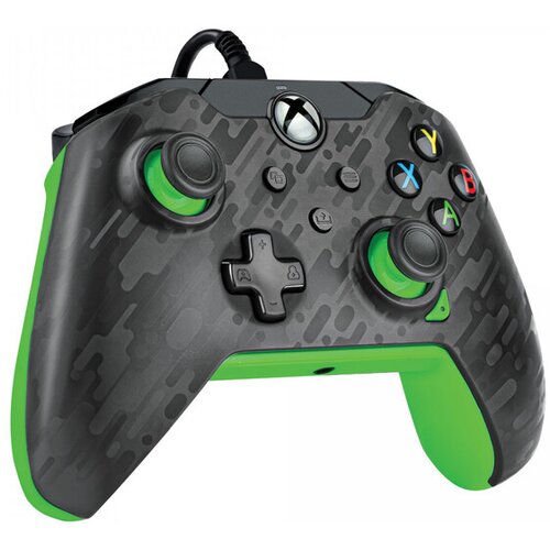 Pdp Xbox Wired Controller Carbon - Neon (green) Cene