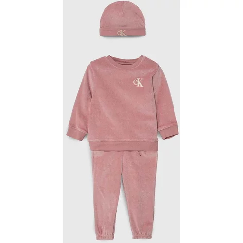 Calvin Klein Jeans Trenirka za dojenčka roza barva