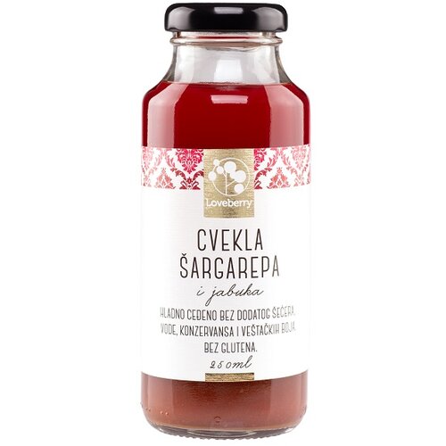 Loveberry cvekla šargarepa i jabuka sok 250ml Slike