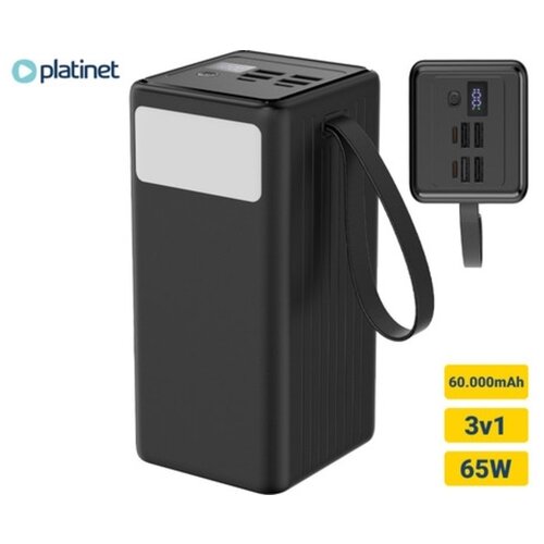 Platinet powerbank polnilna baterija PMPB6065, 60.000mAh, črna Cene