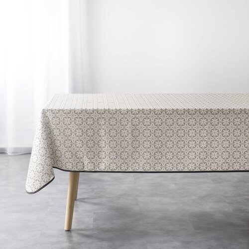 Douceur d int&amp;eacute;rieur nappe rectangle 150 x 240 cm polyester imprime gris siva Slike