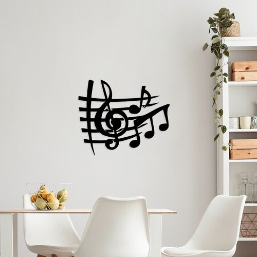 Wallity Zidna dekoracija Musical 3, 58x70cm, Crna Slike