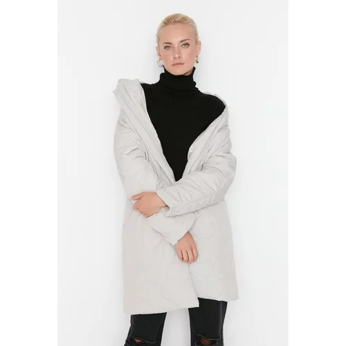 Trendyol Stone Oversize Quilted Inflatable Coat