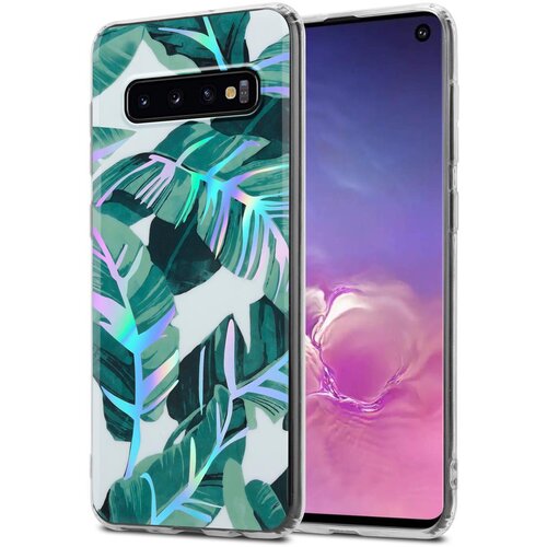 Cadorabo Primer združljiv s Samsungom z listi banane - za&scaron;čitni pokrov iz silikona TPU s cvetličnim vzorcem, (20566337) Cene