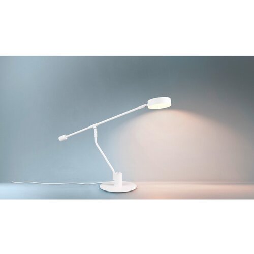  Mat bela LED namizna svetilka z upogljivo konstrukcijo (vi&amp;scaron;ina 64 cm) Manduro &amp;ndash; Slike