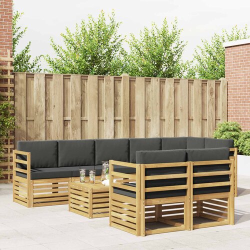  Set vanjskih sofa 8 pcs Bijela i antracit 59 x 59 x 37 cm Cene