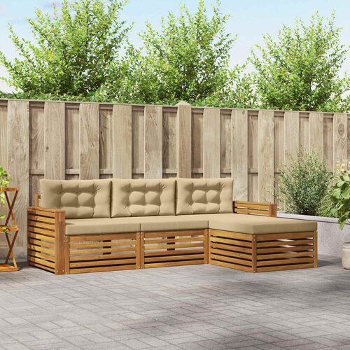  Set vanjskih sofa Prirodna i bež 257,5 x 162,5 x 73 cm Cijene