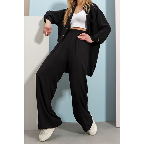 Trend Alaçatı Stili Two-Piece Set - Black - Relaxed fit