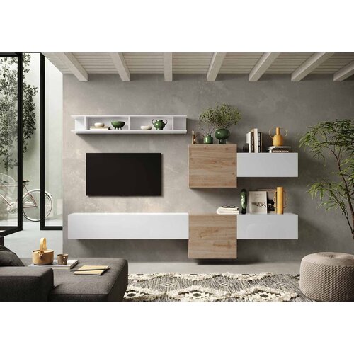 LC Mobili Elegantni TV ormari bijeli/hrast INFINITY 2.0 900022-BIK Slike