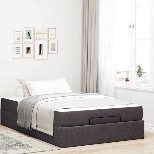 vidaXL konstrukcija postelje temno rjava 120 x 200 cm blago Cene