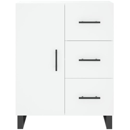  Visoka komoda bijela 69,5x34x180 cm konstruirano drvo Slike