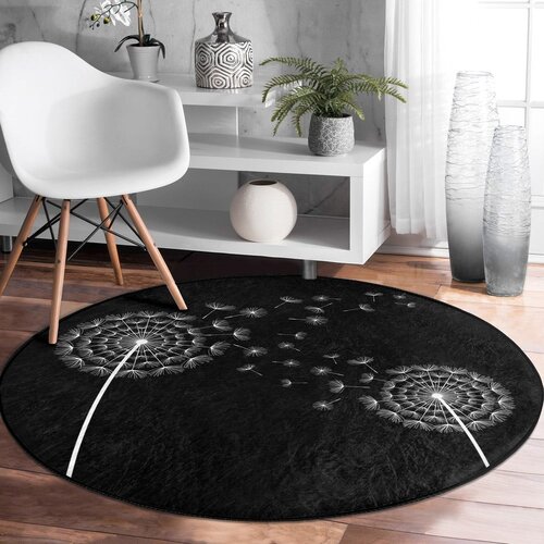 Mila Home Crni periv/pogodan za robotski usisavač okrugli tepih &amp;oslash; 80 cm Comfort &amp;ndash; Slike