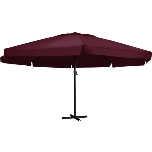 VidaXL Zunanji senčnik z aluminijastim drogom 600 cm bordo rdeč Slike